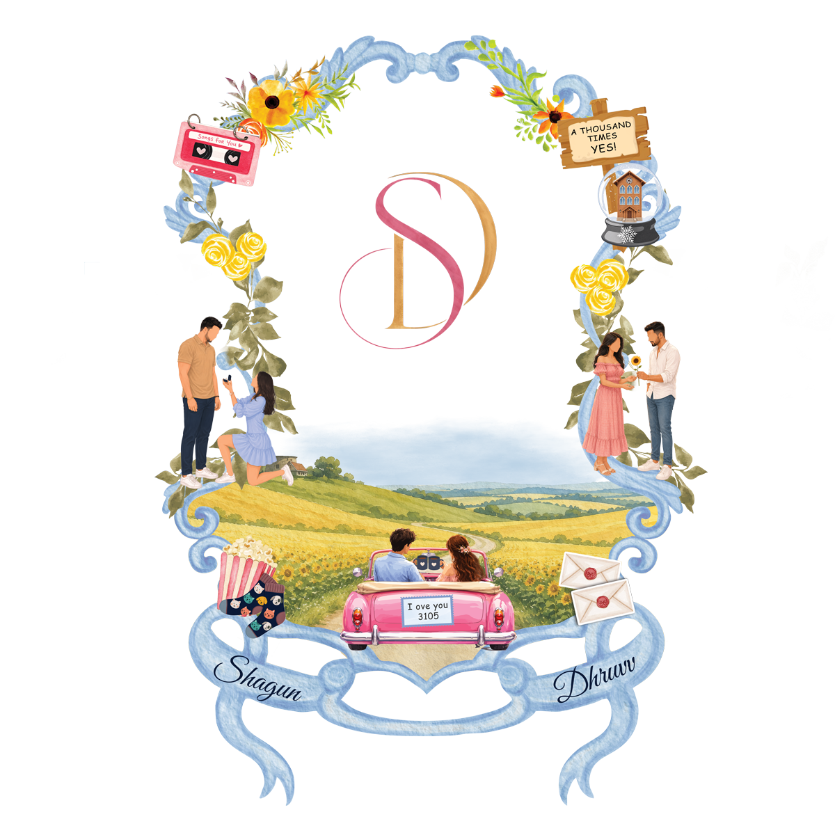 Wedding Monogram Crest