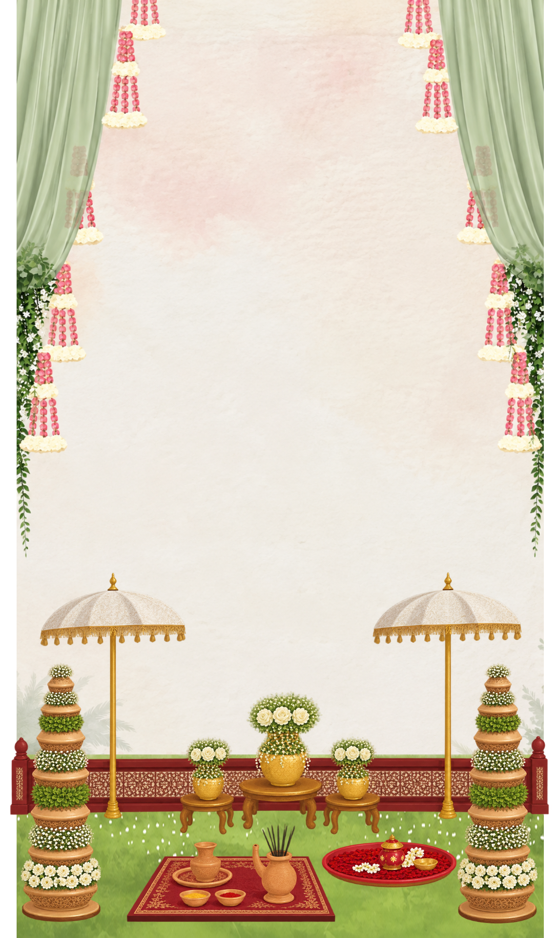 Vrindavan traditional floral stage setup